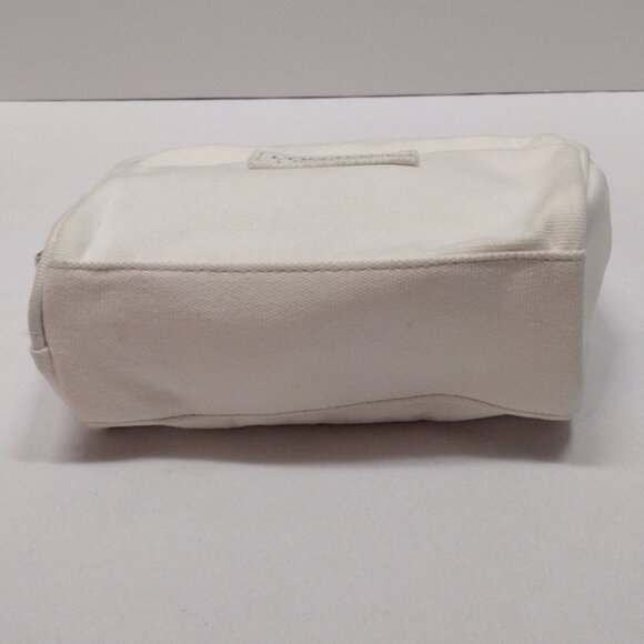 L'Occitane in Provence White Cotton Cosmetic Makeup Bag - Picture 6 of 9